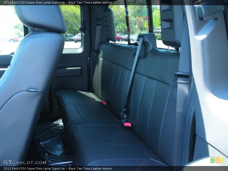 Black Two Tone Leather Interior Photo for the 2011 Ford F250 Super Duty Lariat SuperCab #46880115