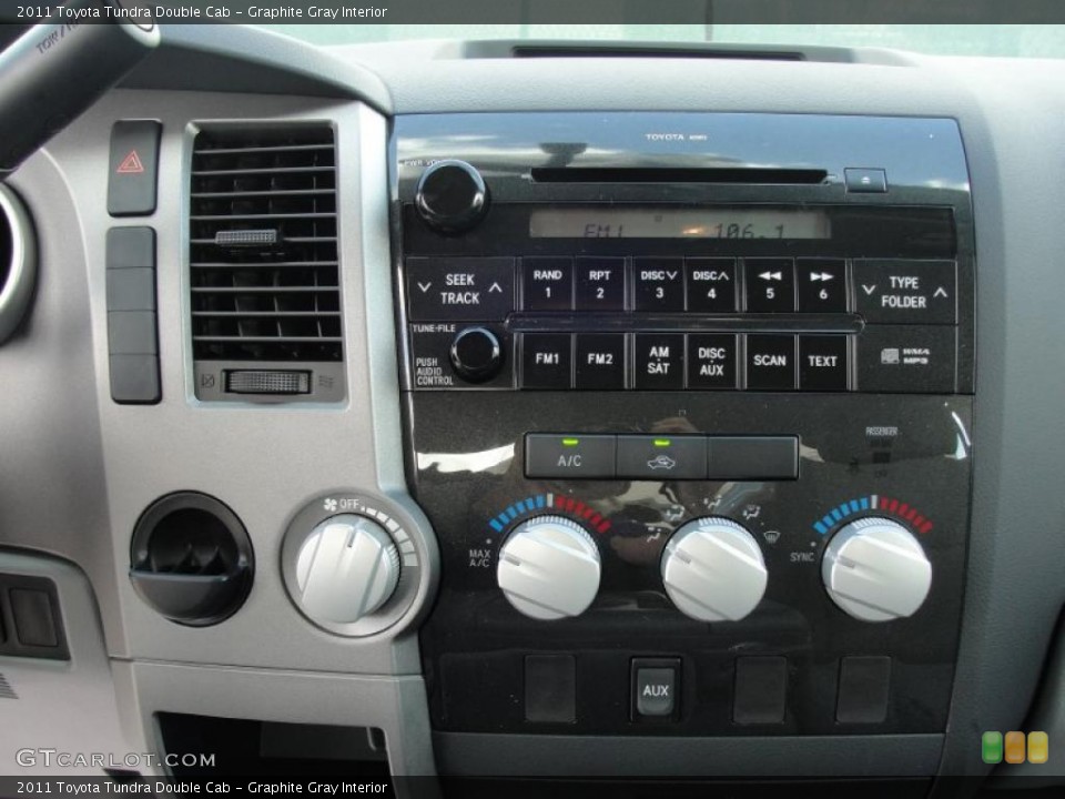 Graphite Gray Interior Controls for the 2011 Toyota Tundra Double Cab #46880123