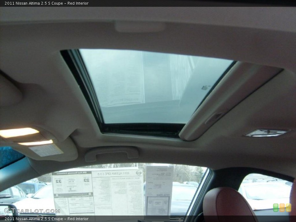 Red Interior Sunroof for the 2011 Nissan Altima 2.5 S Coupe #46880540