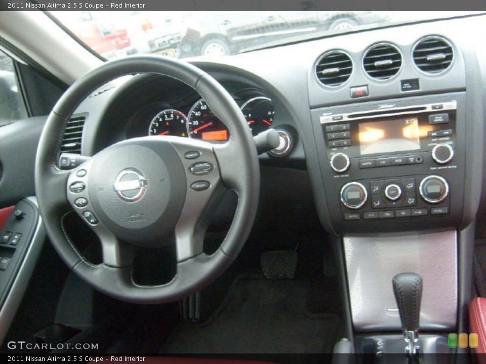 Red Interior Dashboard for the 2011 Nissan Altima 2.5 S Coupe #46880702