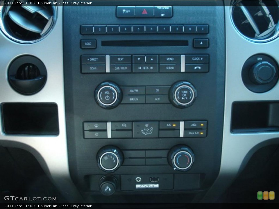 Steel Gray Interior Controls for the 2011 Ford F150 XLT SuperCab #46880924