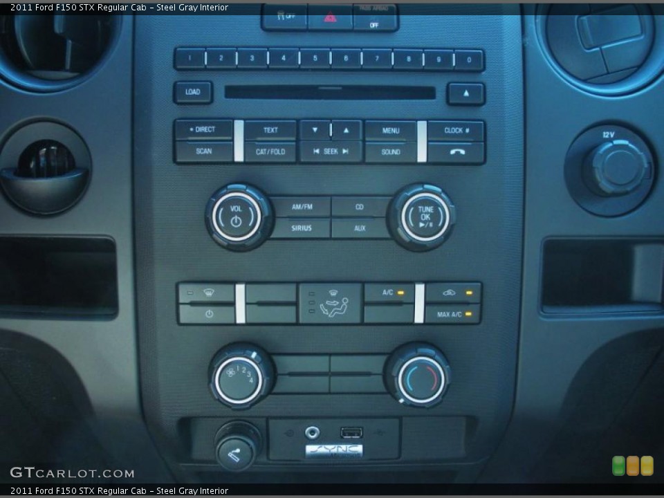 Steel Gray Interior Controls for the 2011 Ford F150 STX Regular Cab #46881278