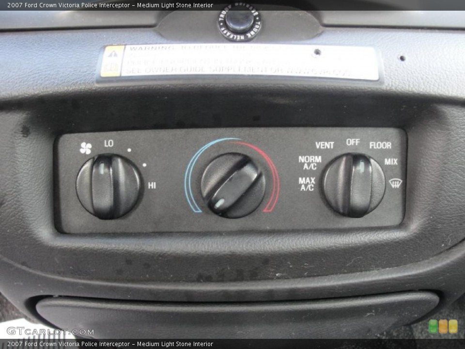 Medium Light Stone Interior Controls for the 2007 Ford Crown Victoria Police Interceptor #46884329