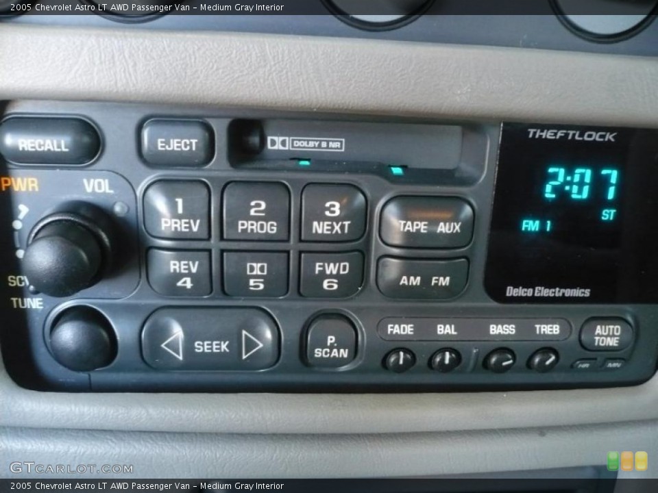 Medium Gray Interior Controls for the 2005 Chevrolet Astro LT AWD Passenger Van #46891310