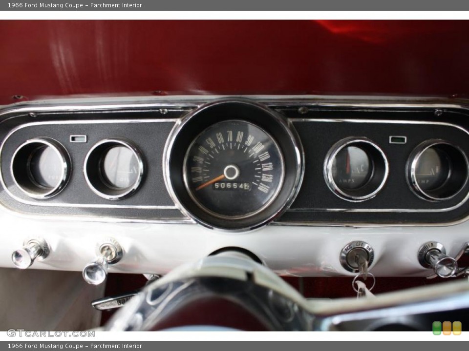 Parchment Interior Gauges for the 1966 Ford Mustang Coupe #46893074