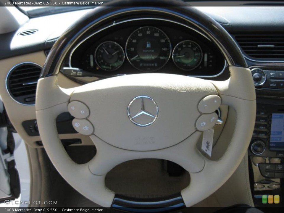 Cashmere Beige Interior Steering Wheel for the 2008 Mercedes-Benz CLS 550 #46893800