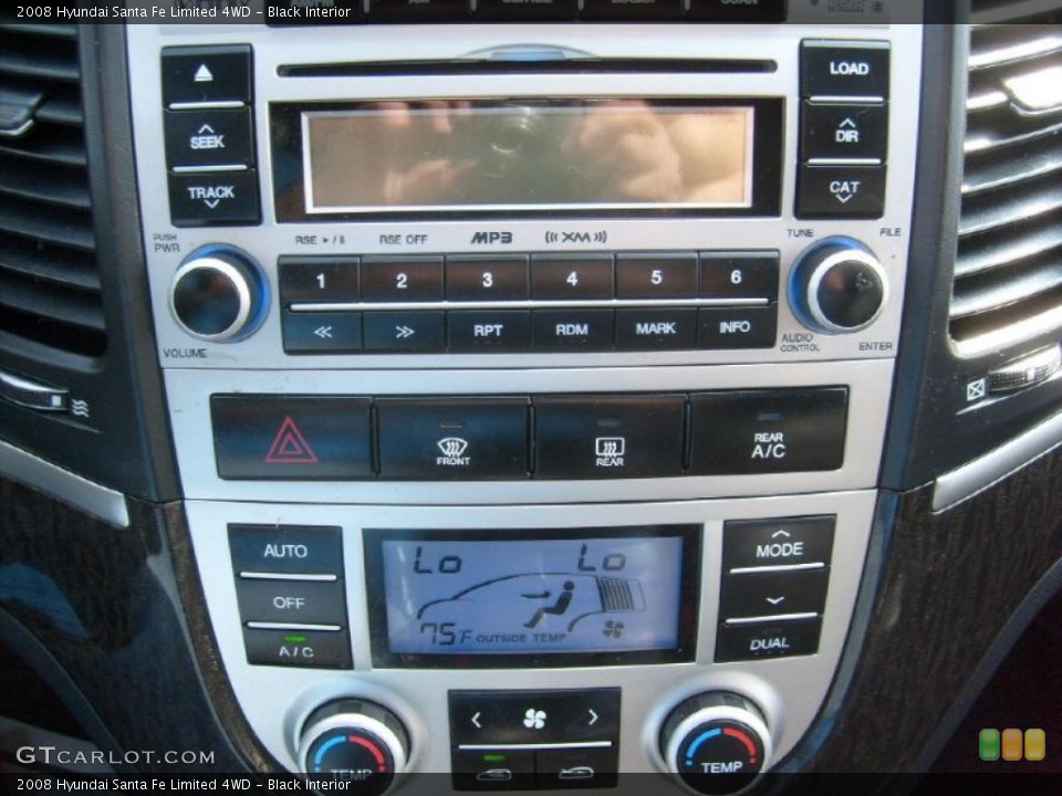 Black Interior Controls for the 2008 Hyundai Santa Fe Limited 4WD #46897238