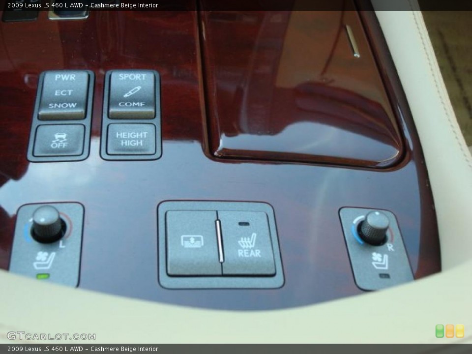 Cashmere Beige Interior Controls for the 2009 Lexus LS 460 L AWD #46900676