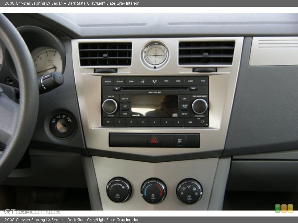 Dark Slate Gray/Light Slate Gray Interior Controls for the 2008 Chrysler Sebring LX Sedan #46903295