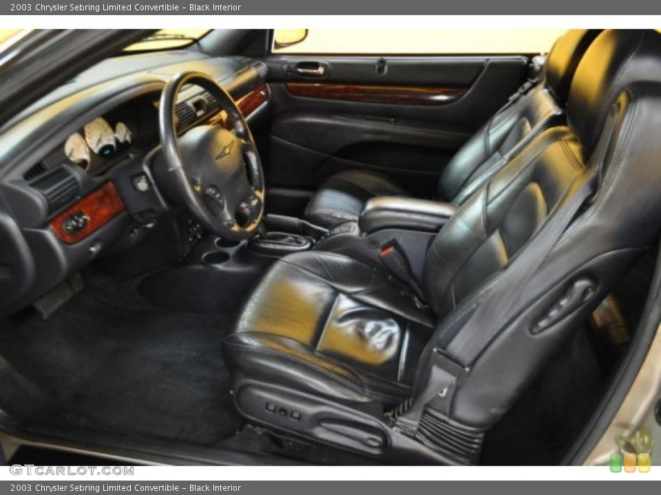 Black Interior Photo for the 2003 Chrysler Sebring Limited Convertible #46904192