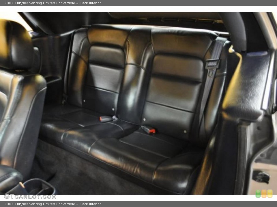 Black Interior Photo for the 2003 Chrysler Sebring Limited Convertible #46904204
