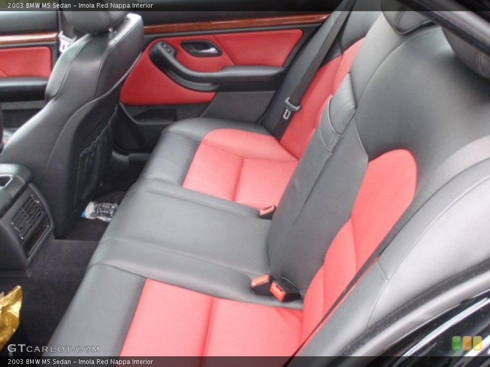 Imola Red Nappa Interior Photo for the 2003 BMW M5 Sedan #46906835