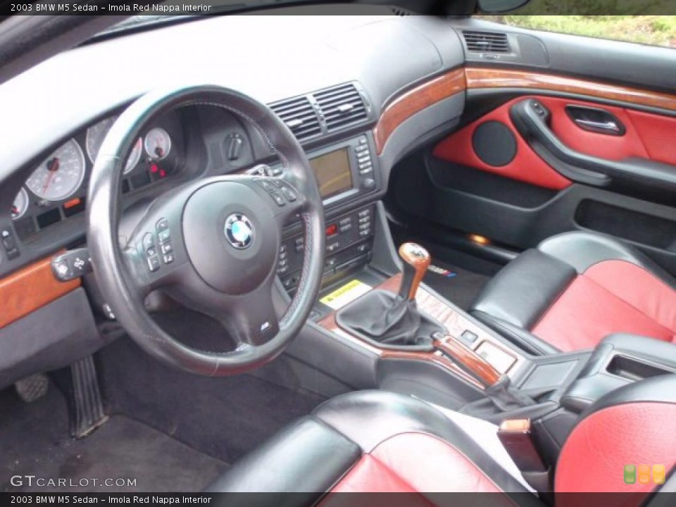 Imola Red Nappa Interior Prime Interior for the 2003 BMW M5 Sedan #46906862