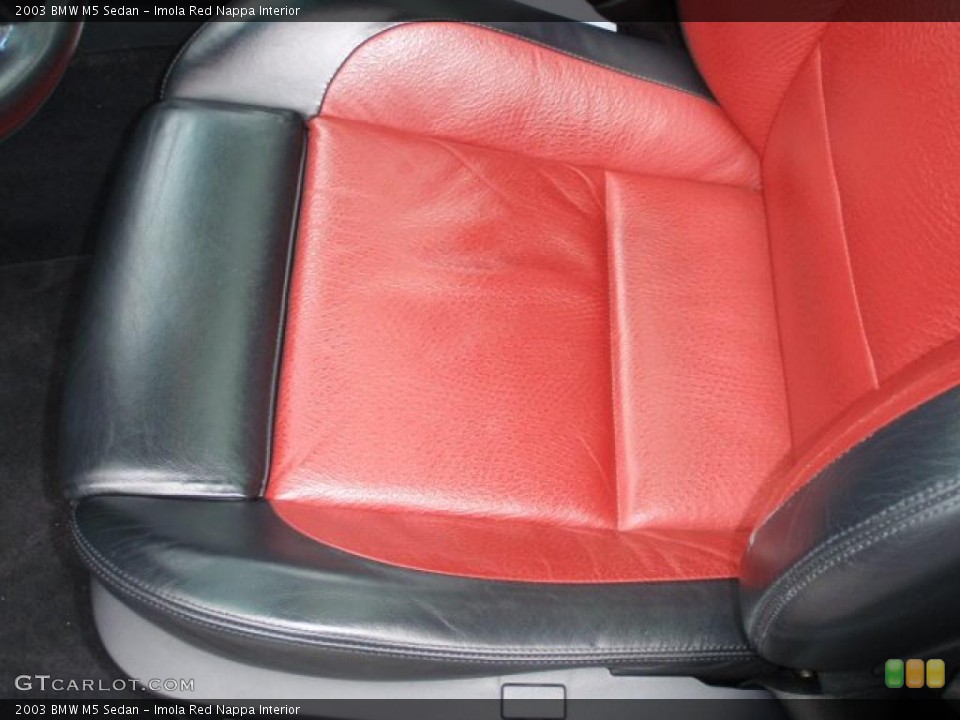 Imola Red Nappa Interior Photo for the 2003 BMW M5 Sedan #46906877