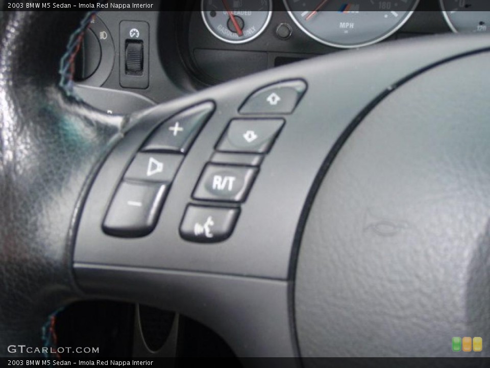 Imola Red Nappa Interior Controls for the 2003 BMW M5 Sedan #46906976