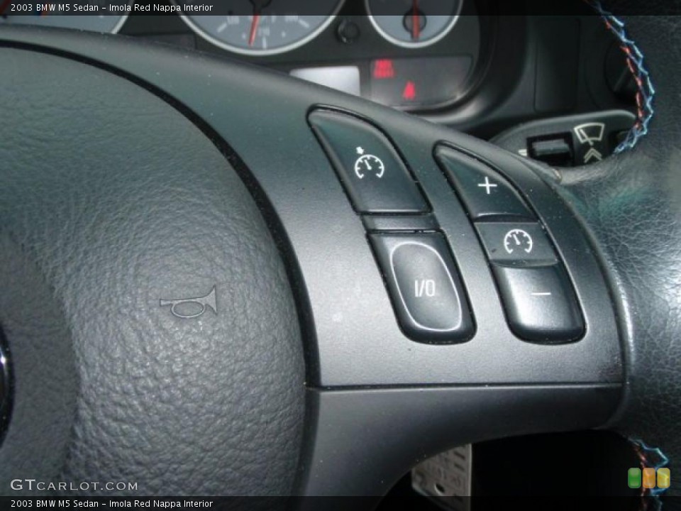 Imola Red Nappa Interior Controls for the 2003 BMW M5 Sedan #46906985
