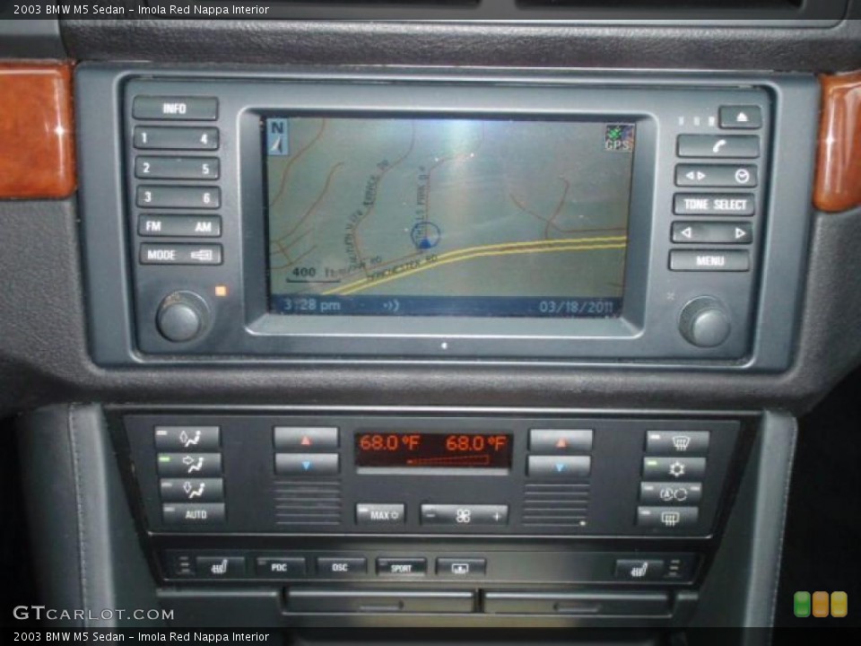 Imola Red Nappa Interior Navigation for the 2003 BMW M5 Sedan #46907006