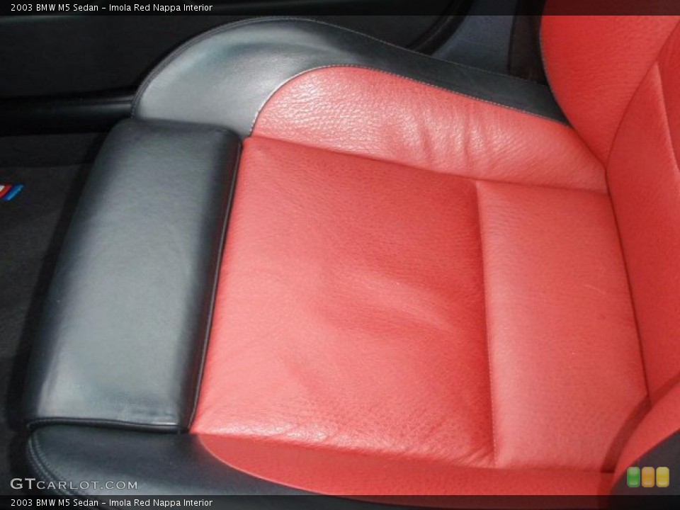 Imola Red Nappa Interior Photo for the 2003 BMW M5 Sedan #46907030