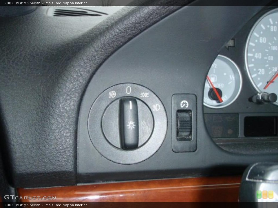 Imola Red Nappa Interior Controls for the 2003 BMW M5 Sedan #46907138