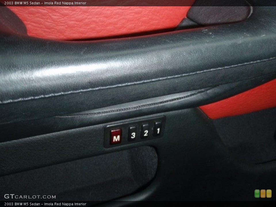 Imola Red Nappa Interior Controls for the 2003 BMW M5 Sedan #46907168