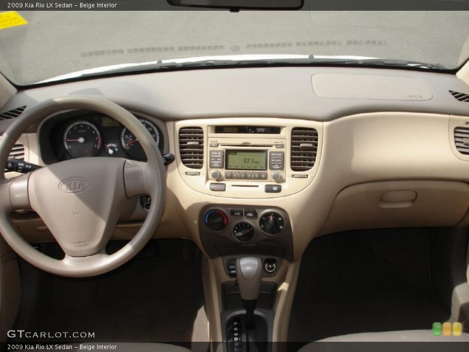 Beige Interior Dashboard for the 2009 Kia Rio LX Sedan #46907918