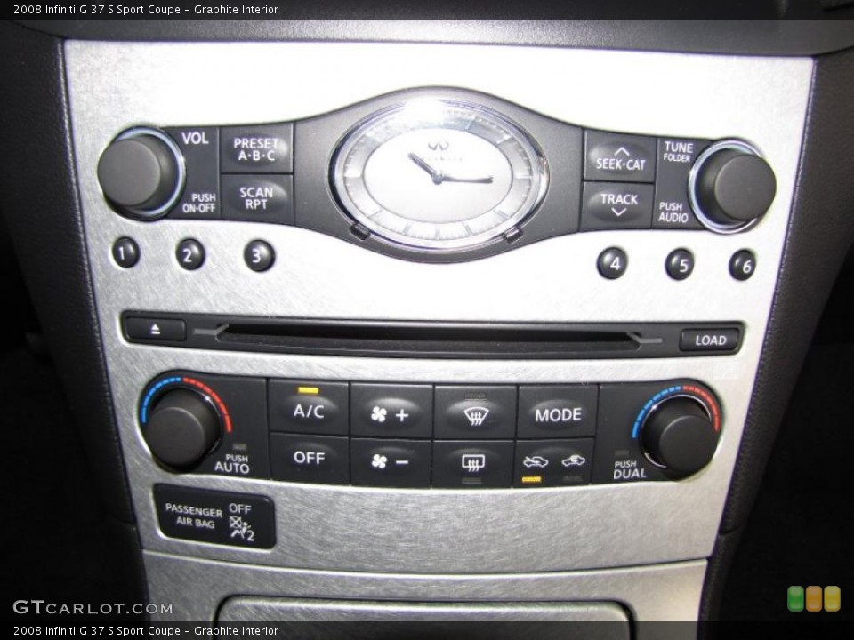 Graphite Interior Controls for the 2008 Infiniti G 37 S Sport Coupe #46908353