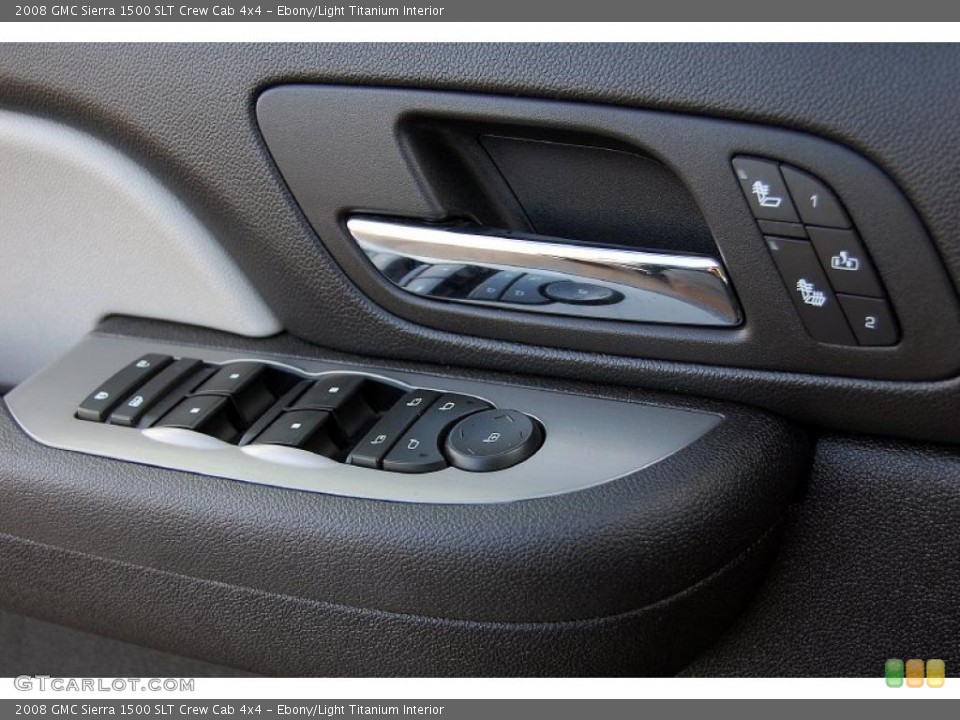 Ebony/Light Titanium Interior Controls for the 2008 GMC Sierra 1500 SLT Crew Cab 4x4 #46910228