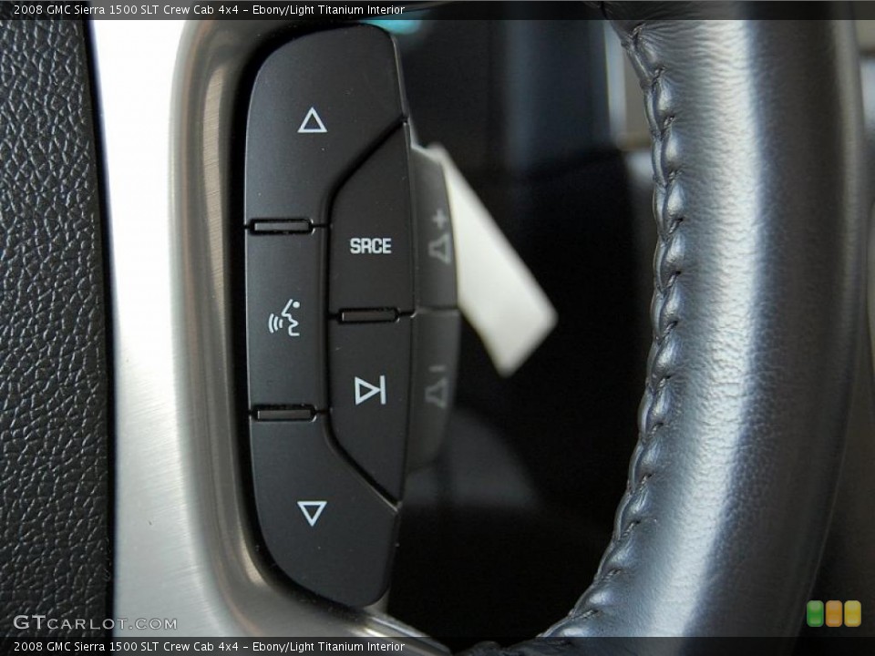 Ebony/Light Titanium Interior Controls for the 2008 GMC Sierra 1500 SLT Crew Cab 4x4 #46910255
