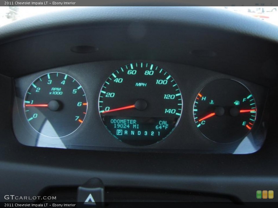 Ebony Interior Gauges for the 2011 Chevrolet Impala LT #46910555