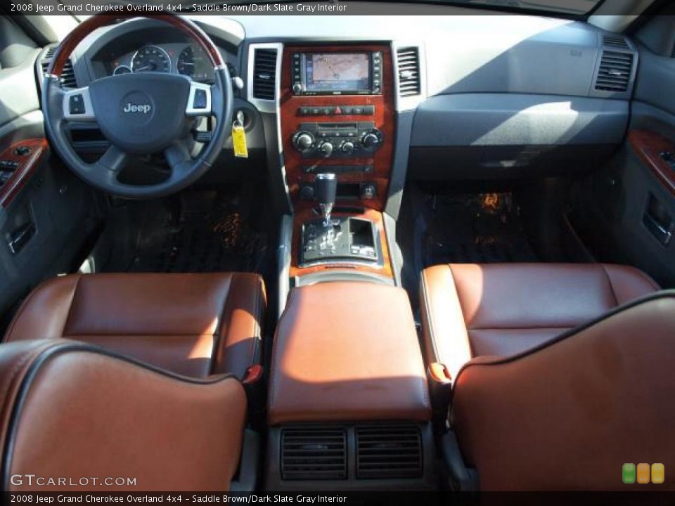 Saddle Brown/Dark Slate Gray Interior Dashboard for the 2008 Jeep Grand Cherokee Overland 4x4 #46911716