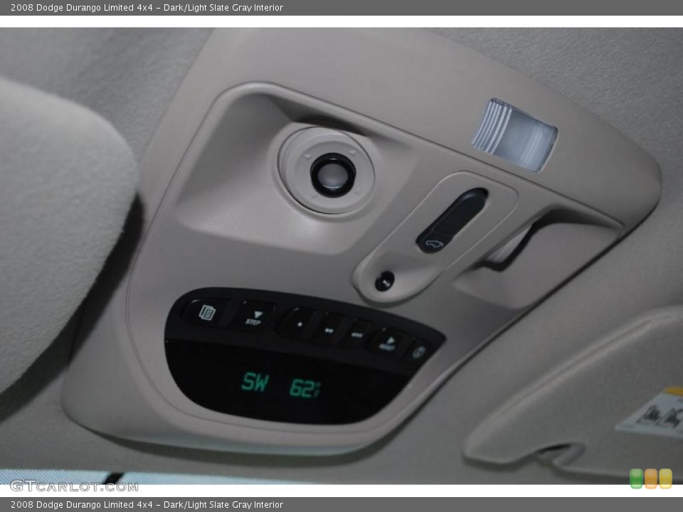 Dark/Light Slate Gray Interior Controls for the 2008 Dodge Durango Limited 4x4 #46911816