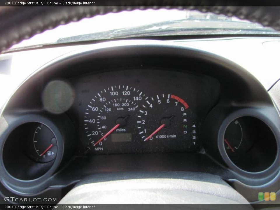 Black/Beige Interior Gauges for the 2001 Dodge Stratus R/T Coupe #46912160