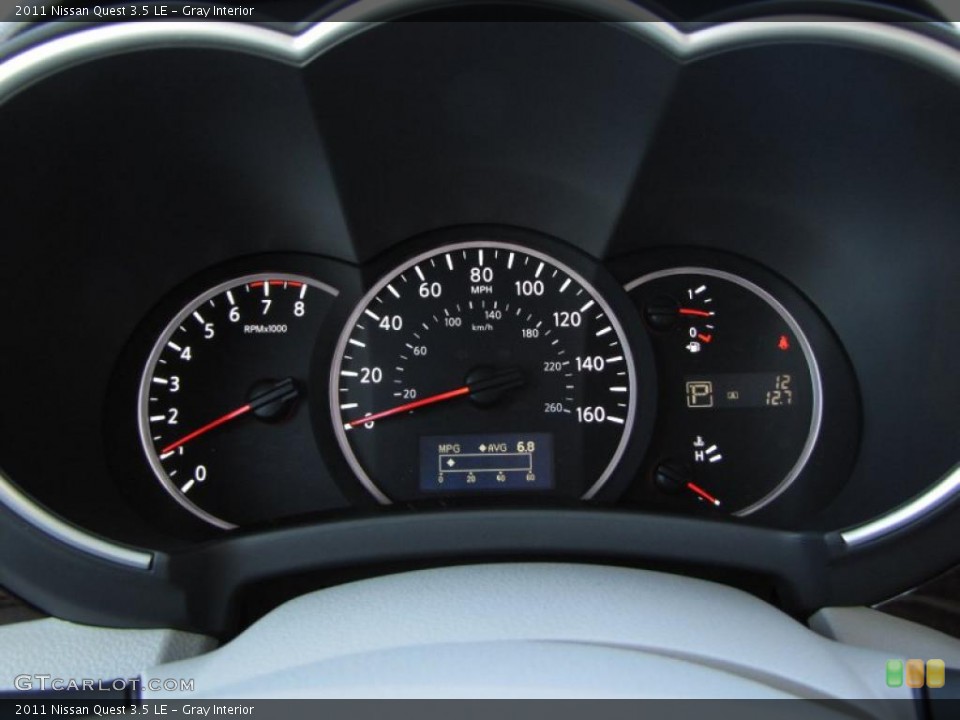 Gray Interior Gauges for the 2011 Nissan Quest 3.5 LE #46912760