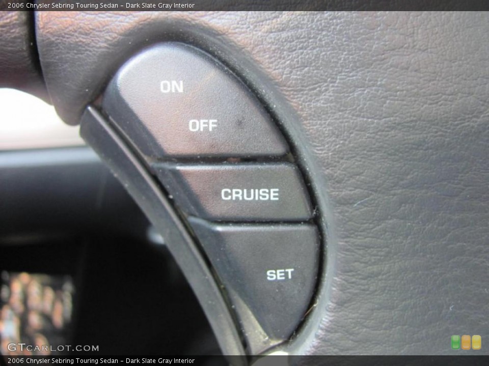 Dark Slate Gray Interior Controls for the 2006 Chrysler Sebring Touring Sedan #46913771