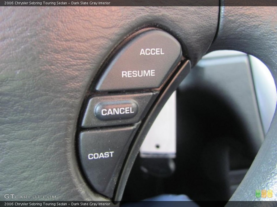 Dark Slate Gray Interior Controls for the 2006 Chrysler Sebring Touring Sedan #46913780