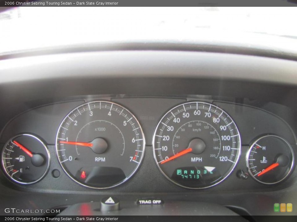 Dark Slate Gray Interior Gauges for the 2006 Chrysler Sebring Touring Sedan #46913798