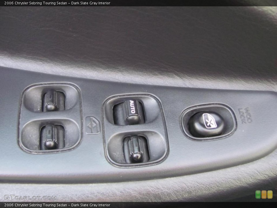 Dark Slate Gray Interior Controls for the 2006 Chrysler Sebring Touring Sedan #46913816