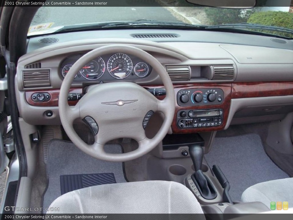 Sandstone Interior Dashboard for the 2001 Chrysler Sebring LX Convertible #46914398