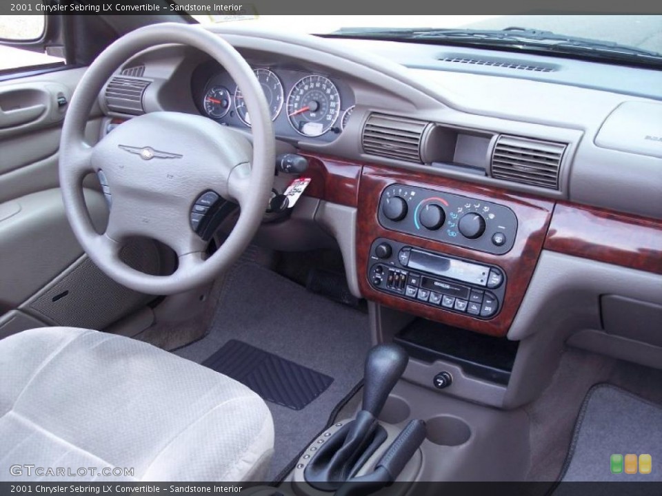Sandstone Interior Dashboard for the 2001 Chrysler Sebring LX Convertible #46914506
