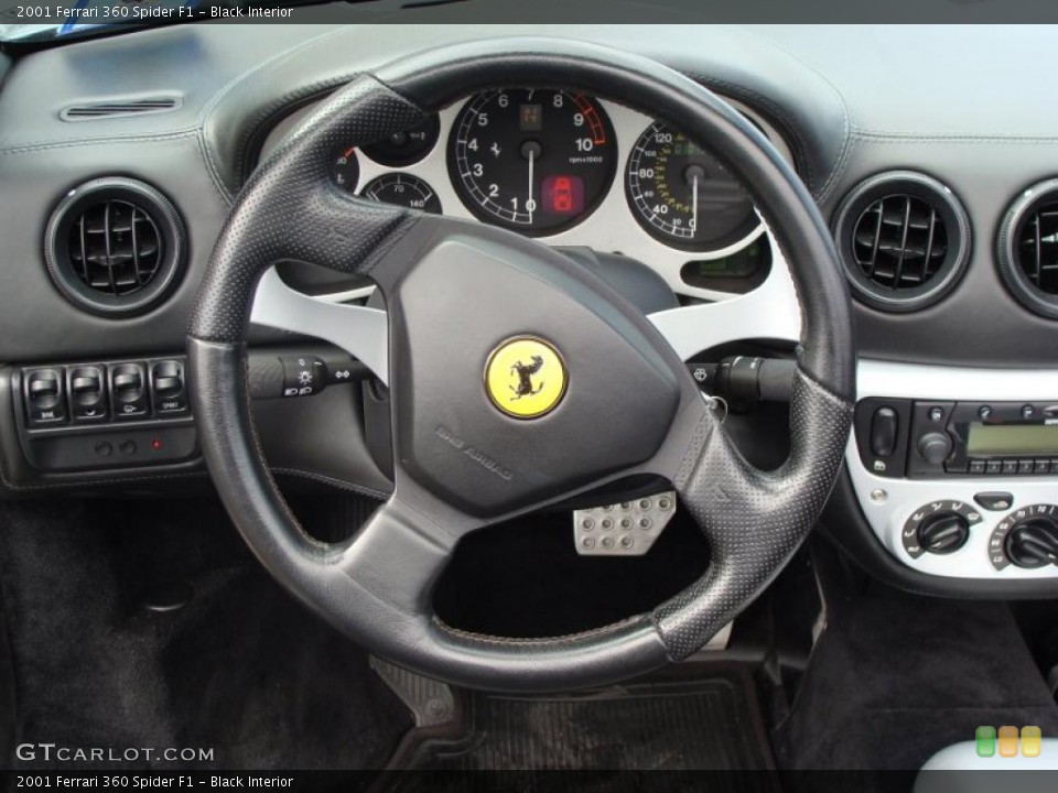 Black Interior Steering Wheel for the 2001 Ferrari 360 Spider F1 #46914728