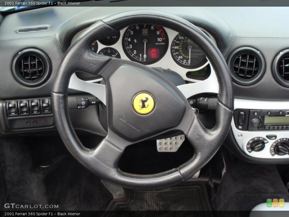 Black Interior Steering Wheel for the 2001 Ferrari 360 Spider F1 #46914728