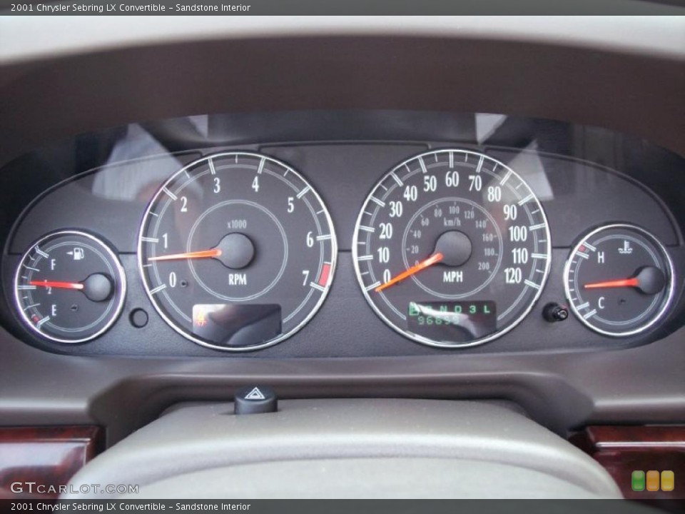 Sandstone Interior Gauges for the 2001 Chrysler Sebring LX Convertible #46914743