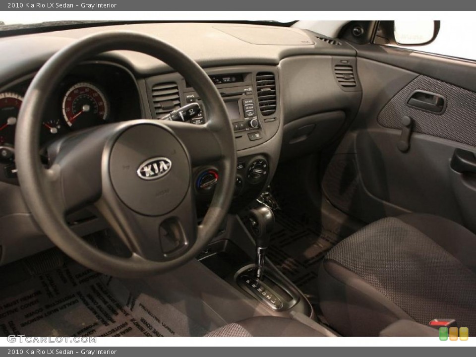 Gray Interior Steering Wheel for the 2010 Kia Rio LX Sedan #46916564