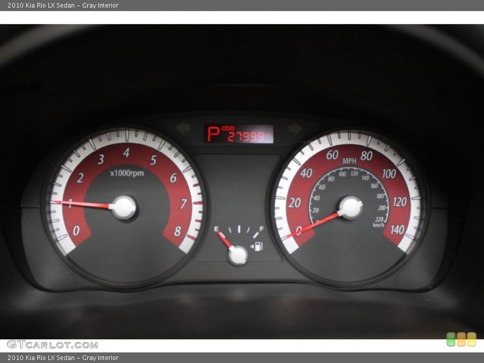 Gray Interior Gauges for the 2010 Kia Rio LX Sedan #46916582