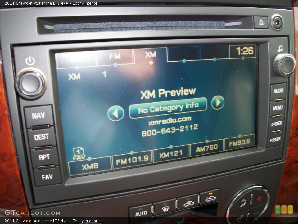 Ebony Interior Controls for the 2011 Chevrolet Avalanche LTZ 4x4 #46917095