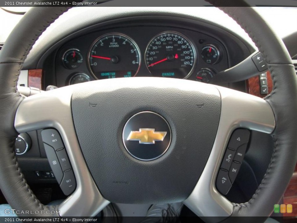 Ebony Interior Steering Wheel for the 2011 Chevrolet Avalanche LTZ 4x4 #46917167