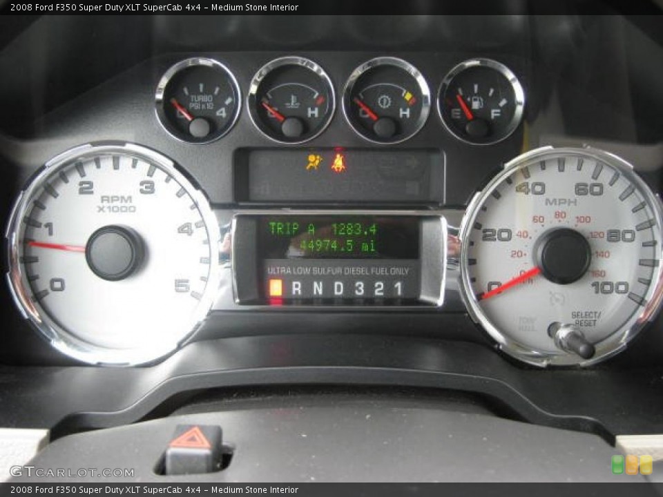 Medium Stone Interior Gauges for the 2008 Ford F350 Super Duty XLT SuperCab 4x4 #46919213