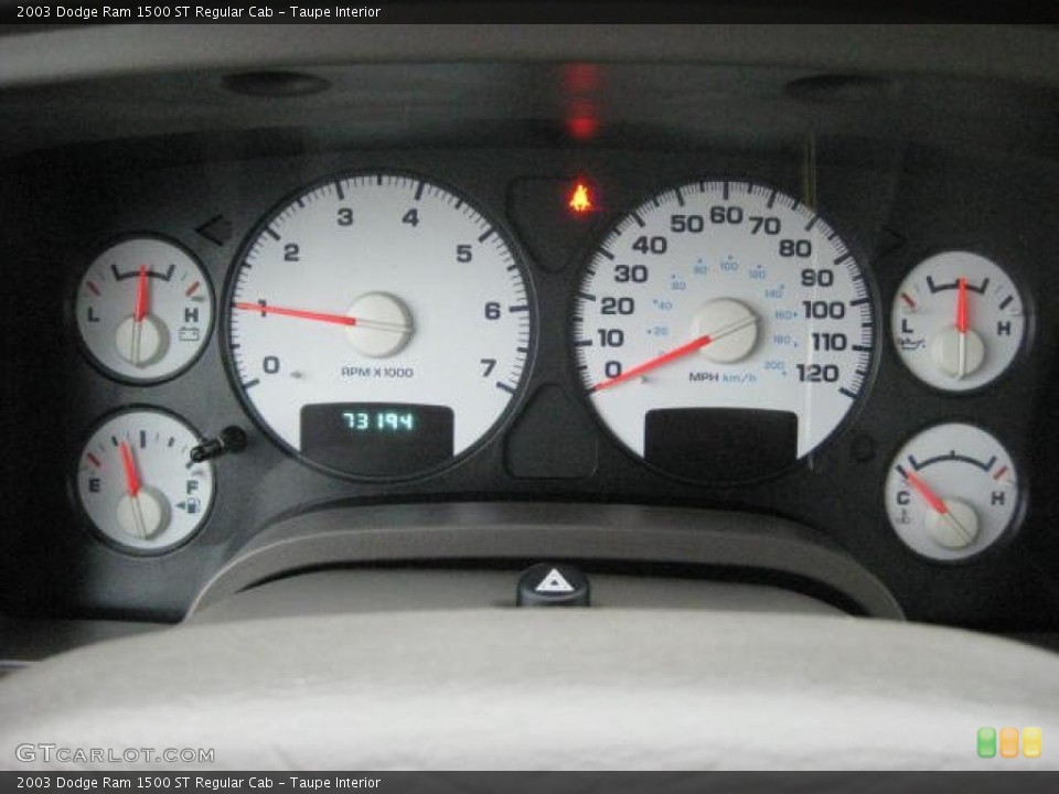 Taupe Interior Gauges for the 2003 Dodge Ram 1500 ST Regular Cab #46919706