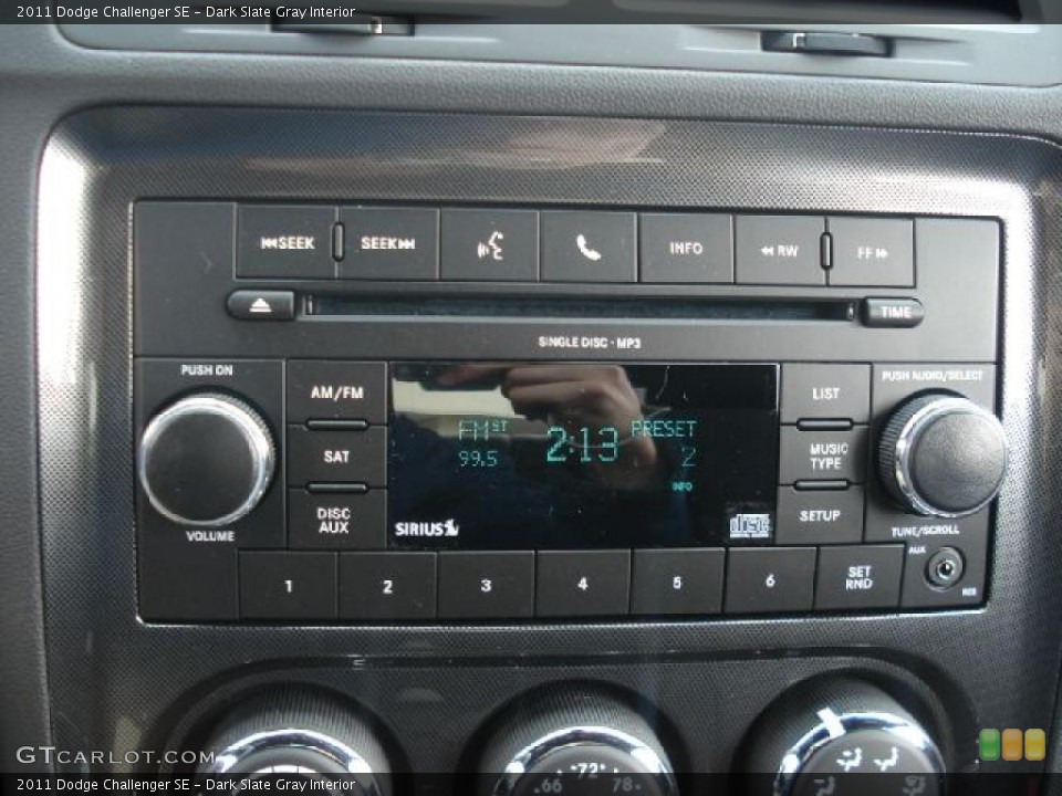 Dark Slate Gray Interior Controls for the 2011 Dodge Challenger SE #46921253