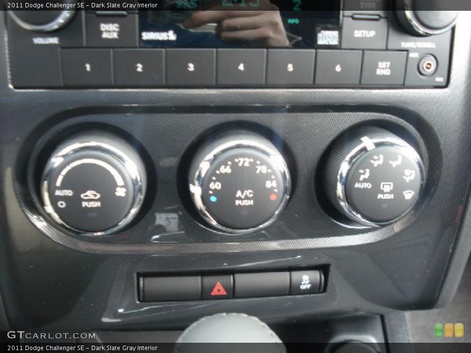 Dark Slate Gray Interior Controls for the 2011 Dodge Challenger SE #46921262